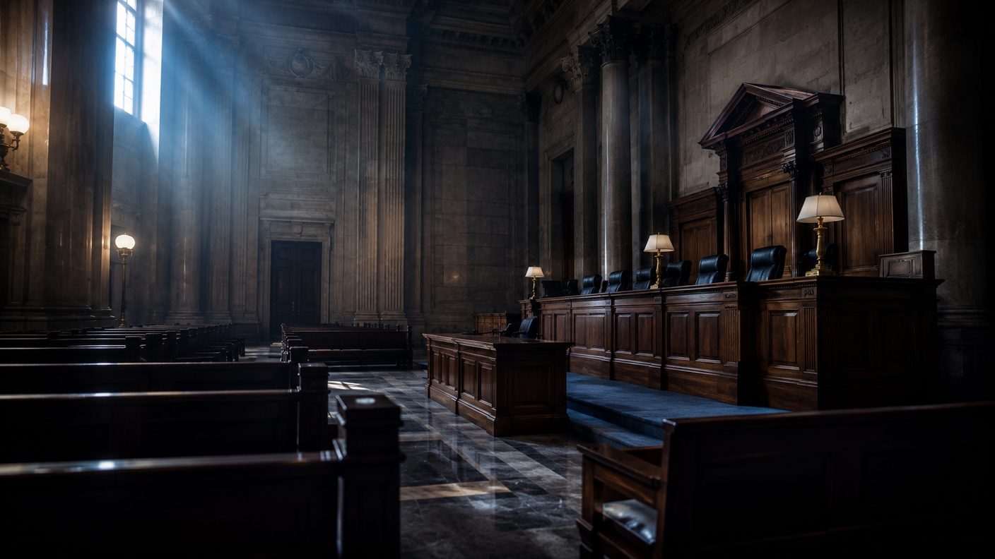 Interior de un tribunal de justicia