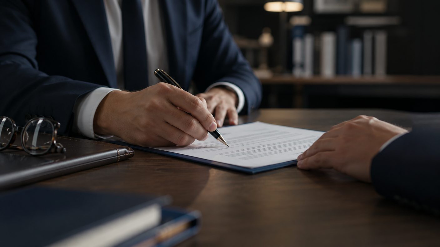 Firma de un contrato laboral